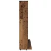 Antik fa színű szerelt fa CD-szekrény 102 x 23 x 89,5 cm