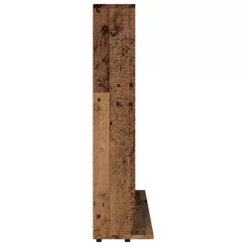 Antik fa színű szerelt fa CD-szekrény 102 x 23 x 89,5 cm