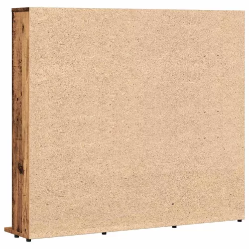 Antik fa színű szerelt fa CD-szekrény 102 x 23 x 89,5 cm