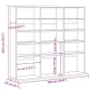 Antik fa színű szerelt fa CD-szekrény 102 x 23 x 89,5 cm