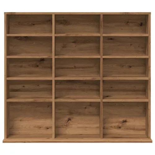 Kézműves tölgy színű szerelt fa CD-szekrény 100 x 23 x 89,5 cm