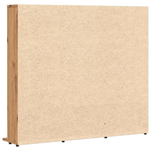 Kézműves tölgy színű szerelt fa CD-szekrény 100 x 23 x 89,5 cm