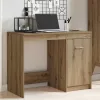 Kézműves tölgy színű szerelt fa íróasztal 100 x 50 x 76 cm