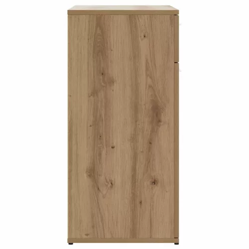 Kézműves tölgy színű szerelt fa tálalószekrény 80 x 36 x 75 cm