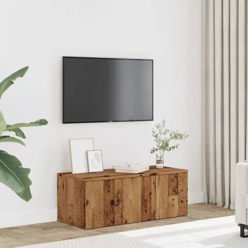 TV szekrény Régi fa 80x34x30 cm Gépelt fa