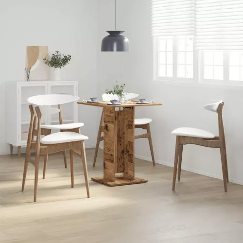 Antik fa szerelt fa bisztróasztal 60 x 60 x 75 cm