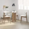 Kézműves tölgy forgácslap bisztróasztal 60 x 60 x 75 cm