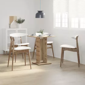 Kézműves tölgy forgácslap bisztróasztal 60 x 60 x 75 cm