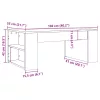 Antik fa színű szerelt fa dohányzóasztal 102 x 55 x 42 cm
