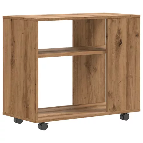 Oldalasztal kézműves tölgy 70x35x55 cm műszaki fa
