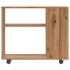Oldalasztal kézműves tölgy 70x35x55 cm műszaki fa