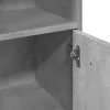 Betonszürke forgácslap fürdőszobaszekrény 30 x 30 x 95 cm