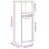 Betonszürke forgácslap fürdőszobaszekrény 30 x 30 x 95 cm