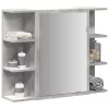 Betonszürke forgácslap fürdőszobai tükör 80 x 20,5 x 64 cm