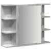 Betonszürke forgácslap fürdőszobai tükör 80 x 20,5 x 64 cm