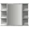 Betonszürke forgácslap fürdőszobai tükör 80 x 20,5 x 64 cm