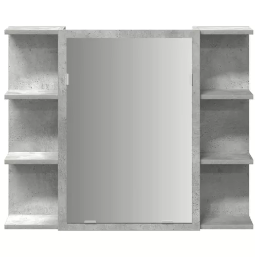 Betonszürke forgácslap fürdőszobai tükör 80 x 20,5 x 64 cm