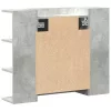 Betonszürke forgácslap fürdőszobai tükör 80 x 20,5 x 64 cm