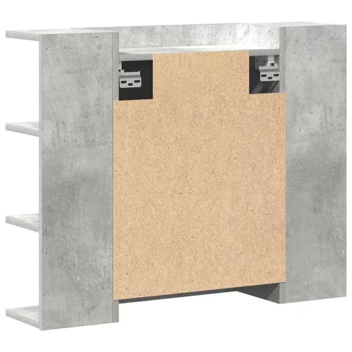 Betonszürke forgácslap fürdőszobai tükör 80 x 20,5 x 64 cm