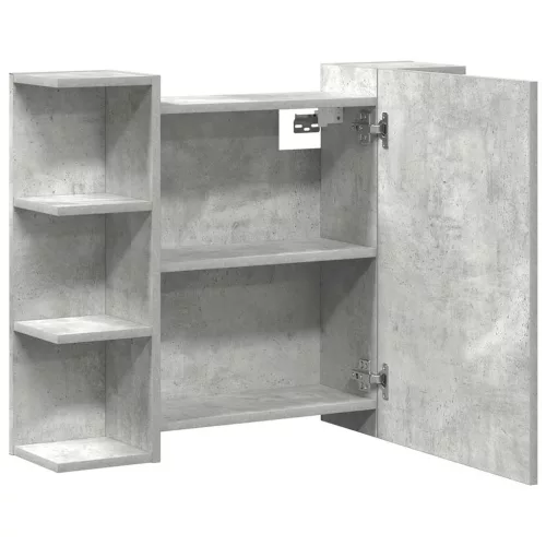 Betonszürke forgácslap fürdőszobai tükör 80 x 20,5 x 64 cm