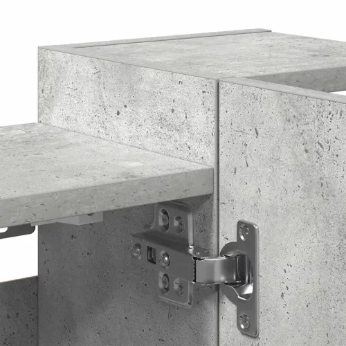 Betonszürke forgácslap fürdőszobai tükör 80 x 20,5 x 64 cm