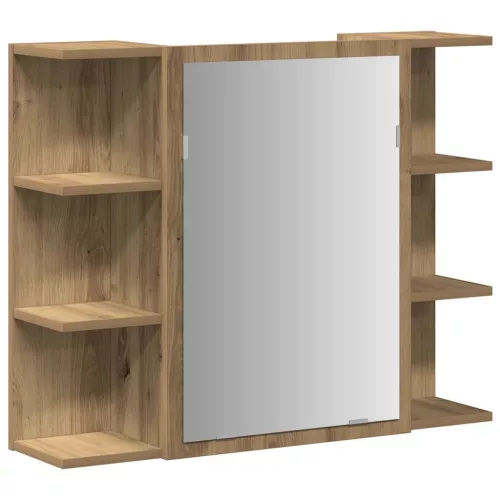 Fürdőszobai tükörszekrény Artisan Oak 80x20,5x64 cm Gépelt fa