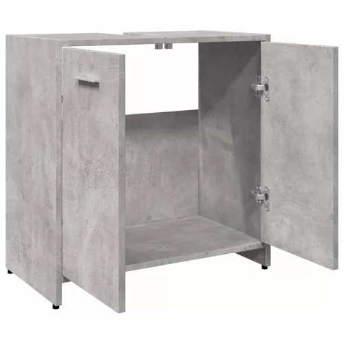 Fürdőszoba mosdószekrény beton szürke 60x33x60 cm Gépelt fa
