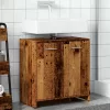 Antik fa színű szerelt fa fürdőszobai mosdószekrény 60x33x60 cm