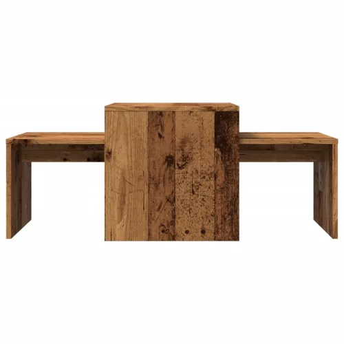 Antik fa színű szerelt fa dohányzóasztal 100 x 48 x 40 cm