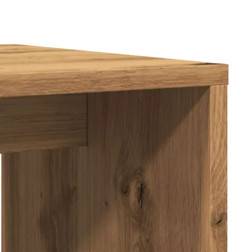 Kézműves tölgy színű szerelt fa dohányzóasztal 100 x 48 x 40 cm