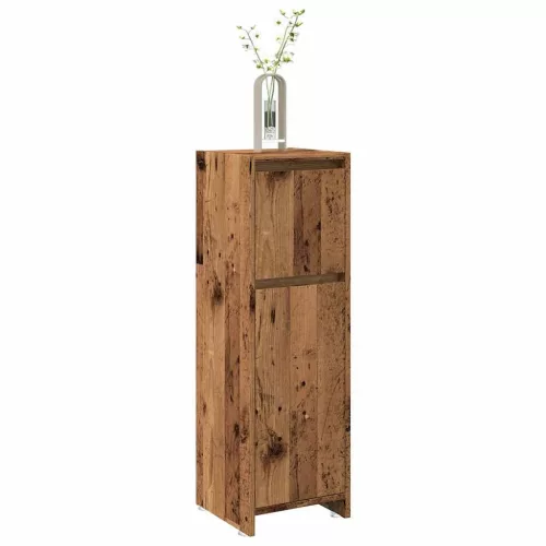 Fürdőszobaszekrény régi fa 30x30x95 cm gépelt fa