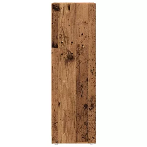 Fürdőszobaszekrény régi fa 30x30x95 cm gépelt fa