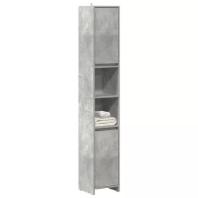   Betonszürke forgácslap fürdőszobaszekrény 30 x 30 x 183,5 cm