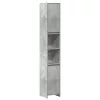 Betonszürke forgácslap fürdőszobaszekrény 30 x 30 x 183,5 cm