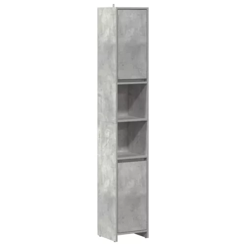 Betonszürke forgácslap fürdőszobaszekrény 30 x 30 x 183,5 cm