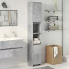 Betonszürke forgácslap fürdőszobaszekrény 30 x 30 x 183,5 cm