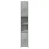 Betonszürke forgácslap fürdőszobaszekrény 30 x 30 x 183,5 cm