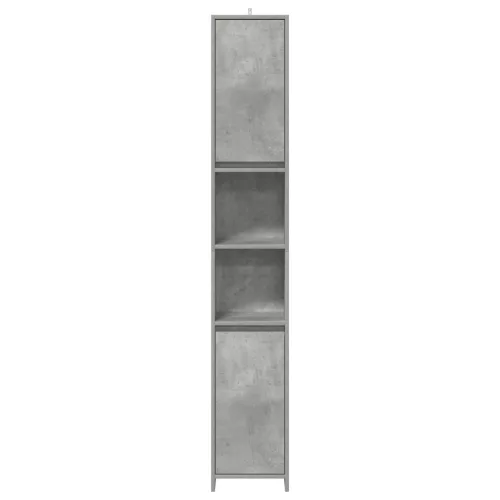 Betonszürke forgácslap fürdőszobaszekrény 30 x 30 x 183,5 cm