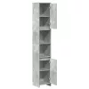 Betonszürke forgácslap fürdőszobaszekrény 30 x 30 x 183,5 cm