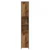 Antik fa színű szerelt fa fürdőszobaszekrény 30 x 30 x 183,5 cm