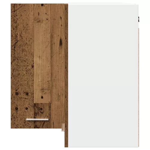 “Lyon” antik fa szerelt fa függő sarokszekrény 57 x 57 x 60 cm