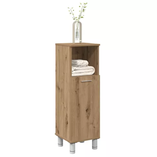 Fürdőszobai szekrény kézműves tölgy 30x30x95 cm műszaki fa