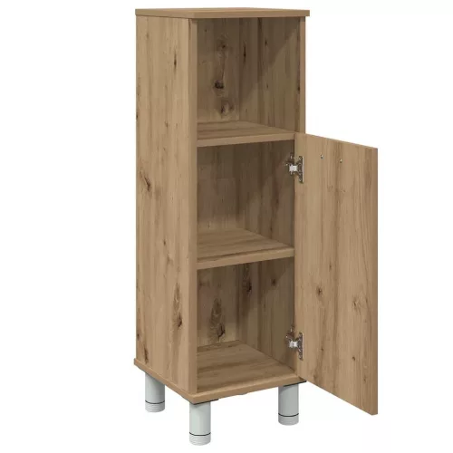 Fürdőszobai szekrény kézműves tölgy 30x30x95 cm műszaki fa
