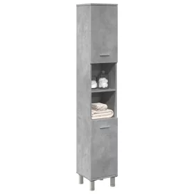   Betonszürke forgácslap fürdőszobaszekrény 30 x 30 x 179 cm