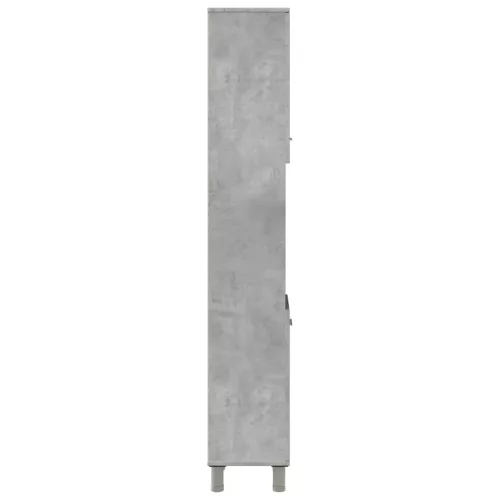 Betonszürke forgácslap fürdőszobaszekrény 30 x 30 x 179 cm