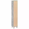 Betonszürke forgácslap fürdőszobaszekrény 30 x 30 x 179 cm
