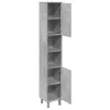 Betonszürke forgácslap fürdőszobaszekrény 30 x 30 x 179 cm