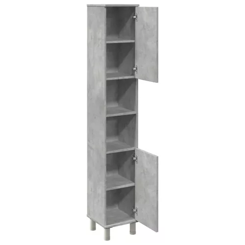 Betonszürke forgácslap fürdőszobaszekrény 30 x 30 x 179 cm