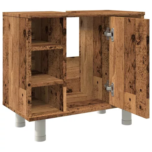 Fürdőszoba szekrény régi fa 60x32x53,5 cm műszaki fa