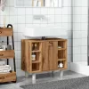 Fürdőszobai szekrény kézműves tölgy 60x32x53,5 cm műszaki fa